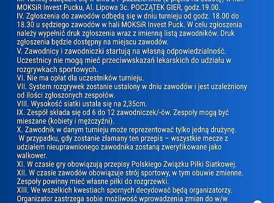 Nocny Turniej Siatkówki w Pucku