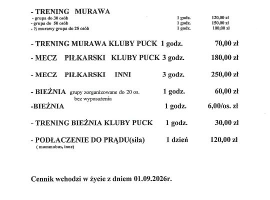 Aktualizacja cennika